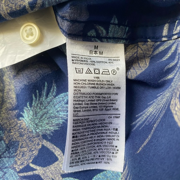 Gap tropical shirt. Size Medium. Multicolour. - Picture 6 of 7